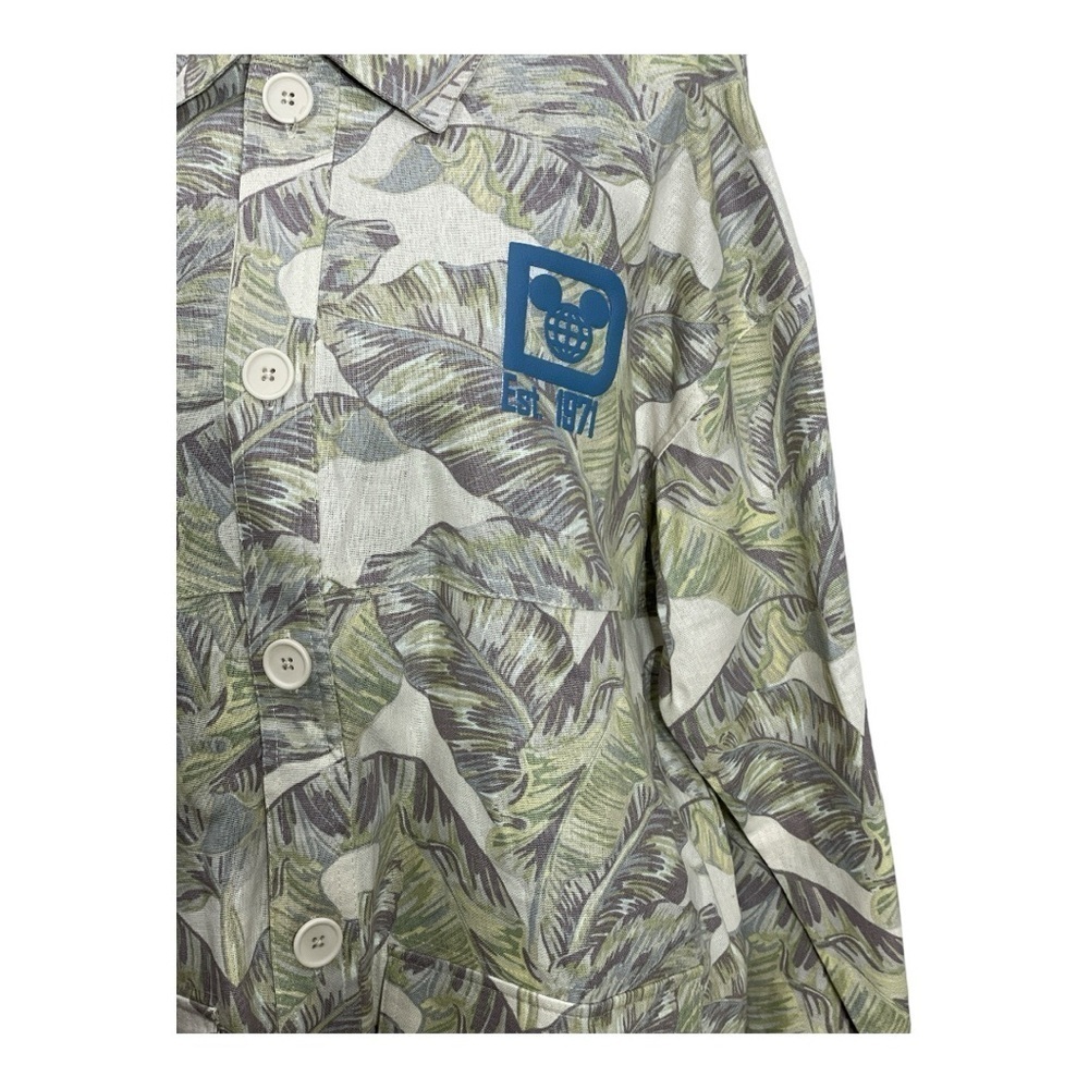 Disneyland Resort Spirit Jersey Shirt Men's Tropical Palm Button Up New Sz L - Picture 6 of 14